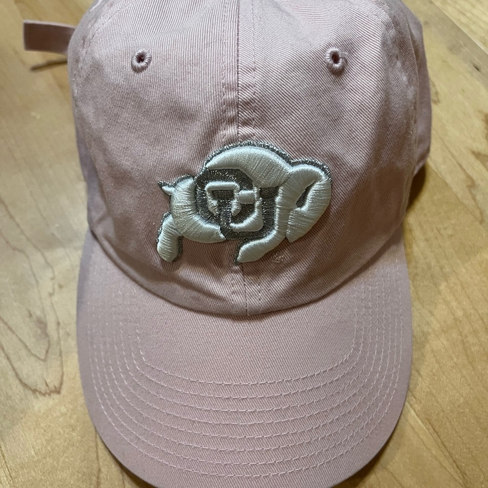 Pink CU Boulder Buffalos College Football Baseball Cap Hat Embroidered Logo